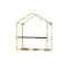NEX™ Gold 2-Tier Iron House Floating Wall Shelf